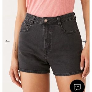 Frank and oak black jean shorts